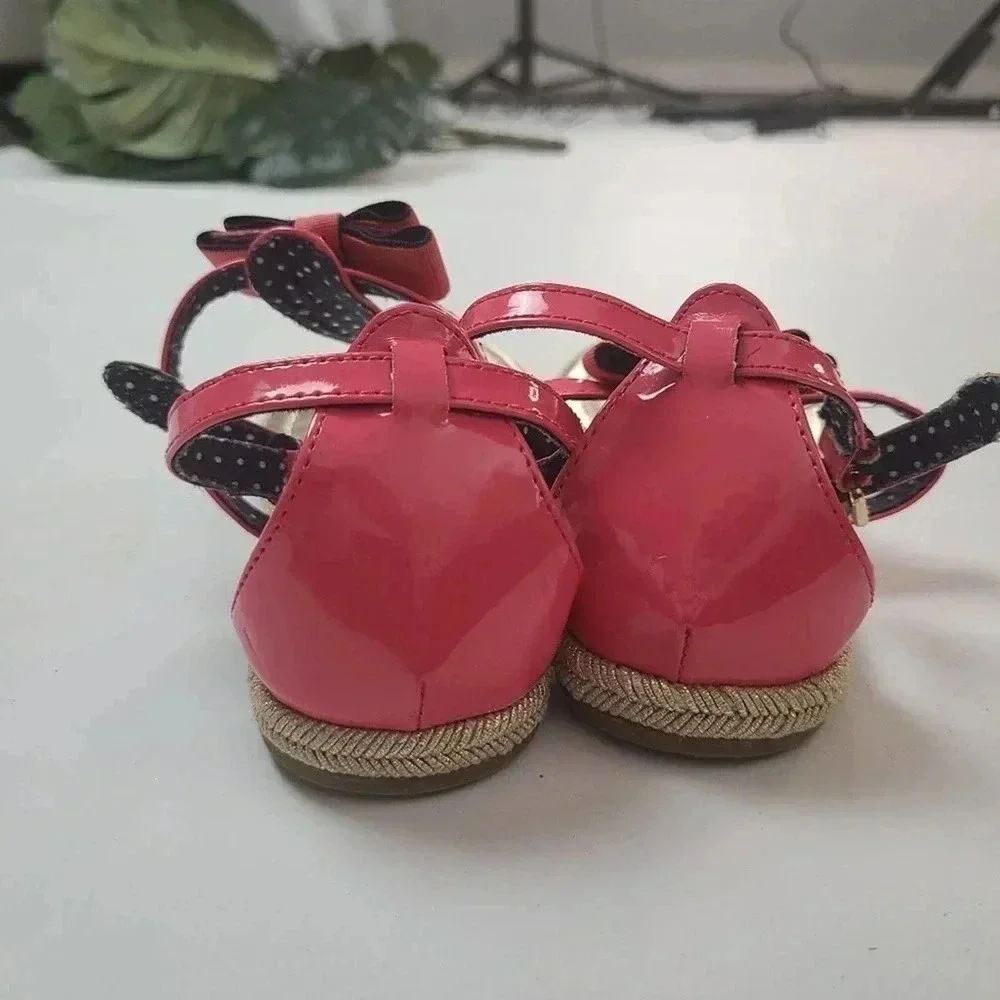Tommy Hilfiger Pink Patent Leather Girls Sandals - 13